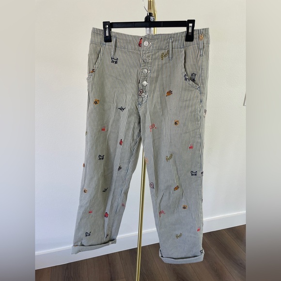 Anthropologie Embroidered Pants - Picture 4 of 5